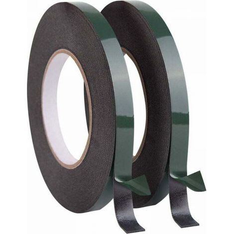 2 rouleau 12mm Ruban Adhésif double face, Scotch Double Face Extra fort De Montage Imperméable pour les moulures automobiles LED (10m chaque rouleau) (1/5)