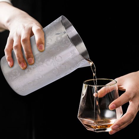 Mug à cocktail/bière de bar en acier inoxydable durable de 500 ml à large ouverture (1/5)