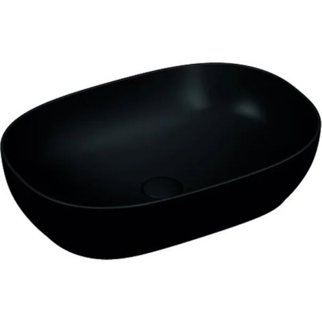 Vasque à poser ovale VITRA Outline - Noir mat