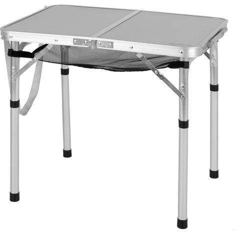 Table Pliante, 60X45X56 cm, Butées Antidérapantes, Panneau Mdf, Structure en Aluminium, Supporte 30 kg, Maille Amovible, Poignée de Transport, Verrouillage de Sécurité, Tables Pliantes, Camping (1/5)