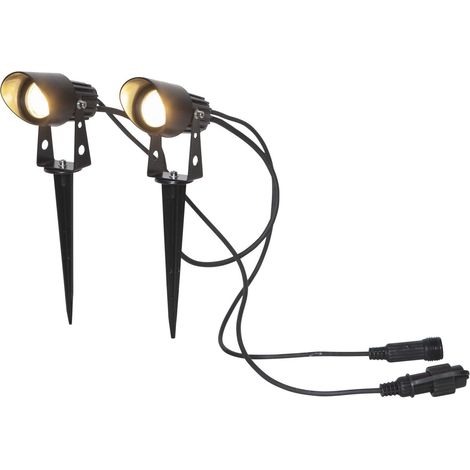 Spots d'extérieur LED Star Trading « Spotlight Extra », 2 pièces, accessoire System 24, noir, 4,7 W, H 8 cm