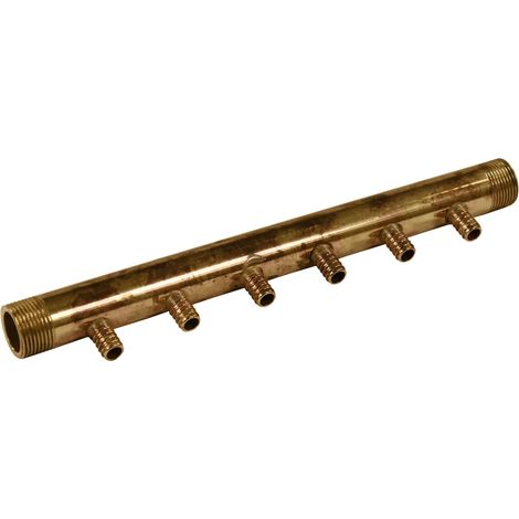 Collecteur 3/4" (20/27) Mâle - 6 départs pour tube PER Ø12 - entraxe 40mm