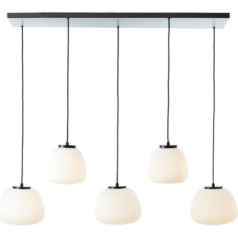Lampe suspendue Kaizen noir avec blanc Ø 35cm - 60156/76