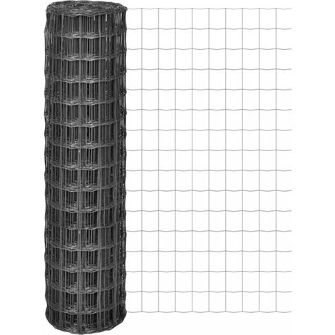 Eurozaun Stahl 10 x 1,5 m Grau vidaXL