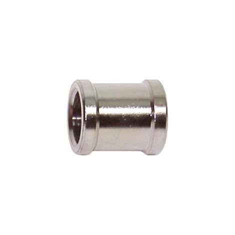 MANICOTTO FEMMINA FEMMINA OTTONE CROMATO- - FF 1/2 - 10 pezzi