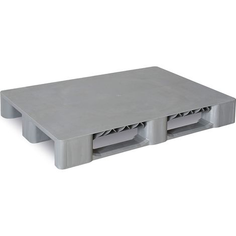 BRB Schwerlastpalette mit 3 Kufen, LxBxH 1200x800x155 mm, grau, ohne Sicherungsrand (1/2)