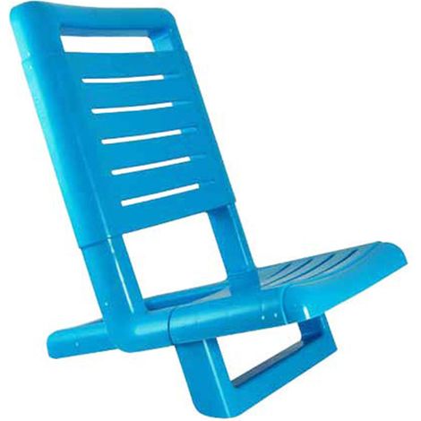 Chaise de Plage Pliable Bleue Finstock