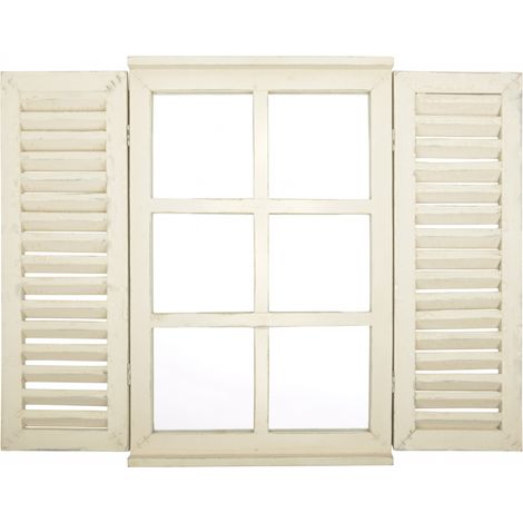 Ac-Deco – Miroir mural fenêtre avec portes – 38,8 cm de large – cadre robuste en matériaux de haute qualité – surface réfléchissante sans distorsion (1/5)