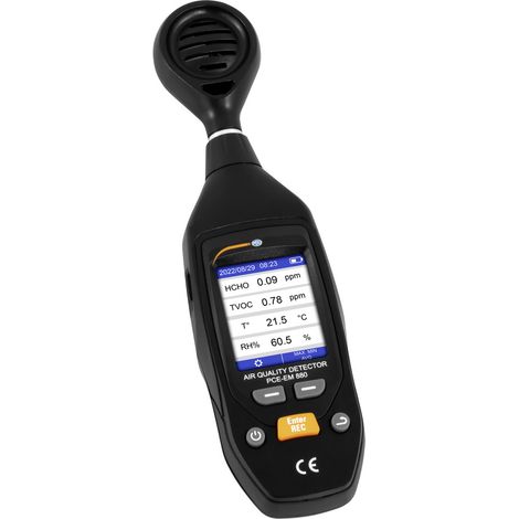 PCE Instruments Luftqualitätsmesser PCE-EM 880 HCHO 5,00 mg/m³ TVOC 9,99 mg/m³ Temperatur Feucht (1/5)