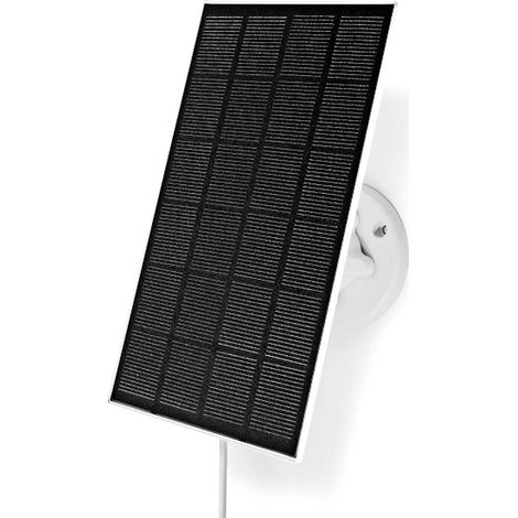 Nedis Pannello Solare per Telecamera videosorveglianza 5,3V DC 0,5A MicroUSB 3 Metri