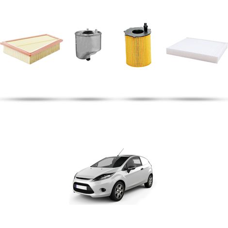Kit tagliando 4 filtri compatibile con Ford Fiesta VI 1.6 tdci 55kw dal 2008 (1/5)