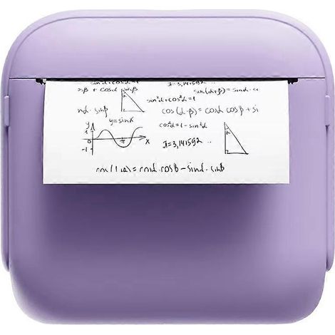 Imprimante thermique de poche, 203 ppp, sans fil, pour étiquettes et photos, avec un rouleau de papier, violette - JBMEDIA (1/4)