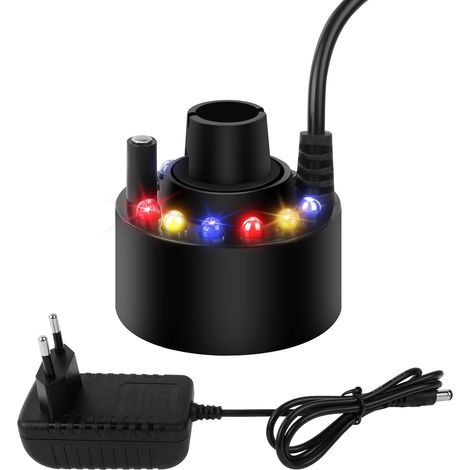 Nébuliseur à Ultrasons Halloween - 1 Unité - Plastique et LED - Brumisateur Eau Froide - Décoration Citrouille Chaudron - 150ml/h (1/5)