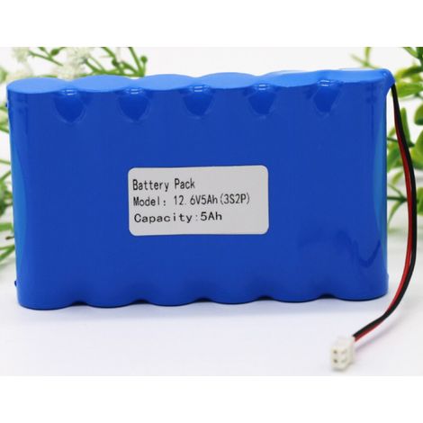 12V battery 3S2P 11.1V/12.6V 5000mAh 18650 lithium-ion battery pack with 5A BMS