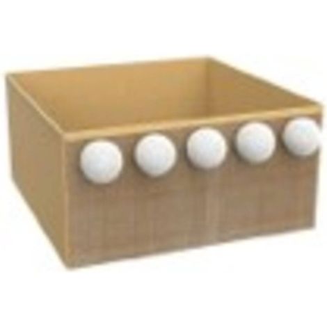 Scatola portaoggetti pieghevole in juta yuki, 29x29 cm, beige, con pompon - Atmosphera créateur d'intérieur (1/2)