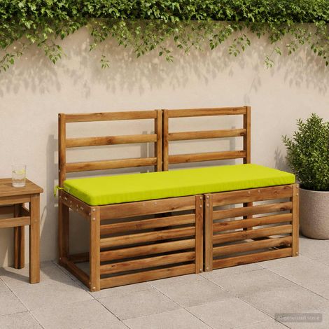 vidaXL Coussin de banc SOEST 100 % polyester Vert vif. 110 x 40 x 5 cm (1/5)