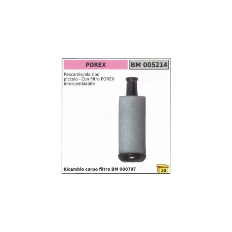Varilla filtro pequeña tipo POREX código 005214