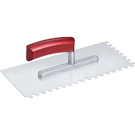Truelle crantée 8x8 mm, acier inoxydable, 280x130x0,75 mm, 17.018.08 Kaufmann