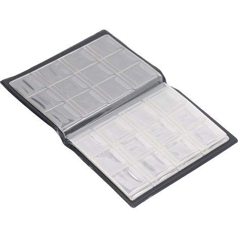 Strapazierfähiges, leichtes und tragbares Münzsammelalbum aus schwarzem PVC. (1/5)