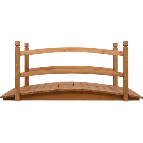 Gartenbrücke 140x60x60 cm aus massivem Fichtenholz
