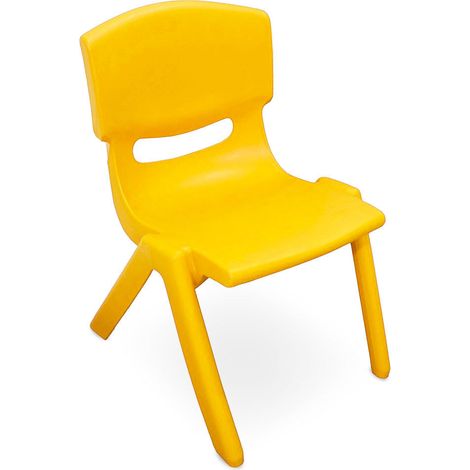 Sedia da Giardino per Bambini 26x30x50 cm in Plastica Giallo