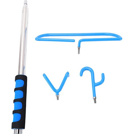Outil télescopique de ramassage pôle magnétique avec 3 crochets poignée EVA 4 en 1 grabber extensible (1/5)