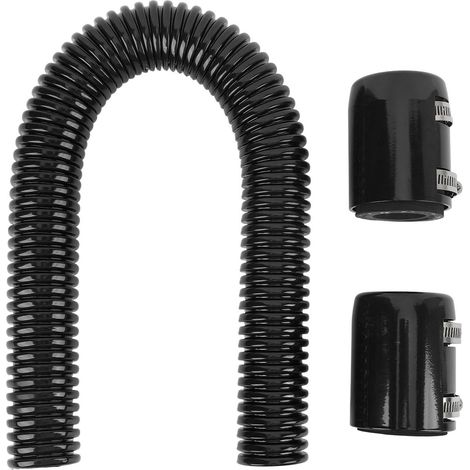 Kit de tuyau de radiateur de liquide de refroidissement en acier inoxydable, 24 pouces, Flexible, refroidissement efficace pour 1 3/4 pouces, 1/2 pouces, 1/4 pouces, noir (1/5)