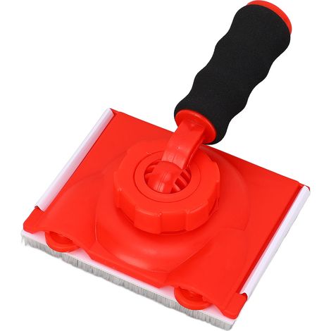 Outil de peinture pour bordures avec poignée rotative et verrouillage des angles, livré avec des tampons et gants de rechange. (1/5)
