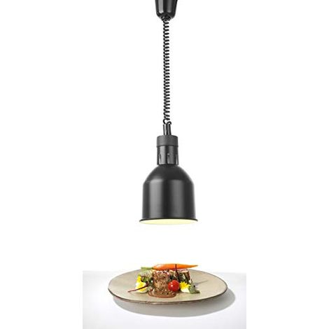 Hendi 273852 - Lampada a sospensione cilindrica conica, nera, diametro 175 mm, 250 W (1/4)