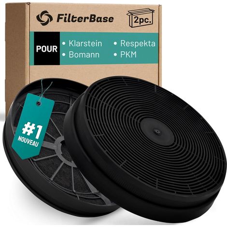 Lot de 2 Filtre à charbon, Diamètre 175mm, Anti-odeurs, Pour hotte Brandt Candy (1/5)