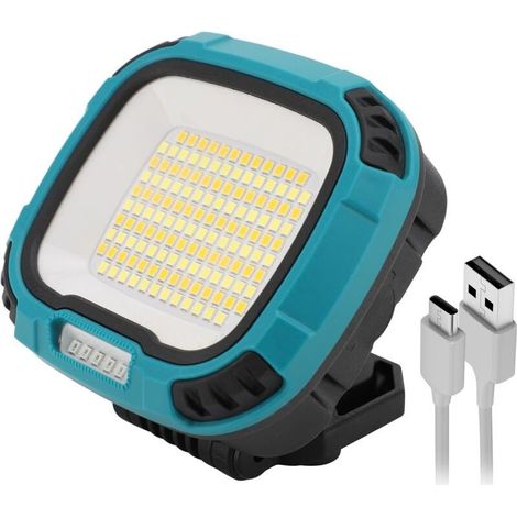 2500lm Lampe de Travail Rechargeable, Baladeuse LED Lampe Atelier, 4 Modes Lumière, Camping Lampe, Lampe de Torches A pour D'urgence, Garage et Camping (1/5)