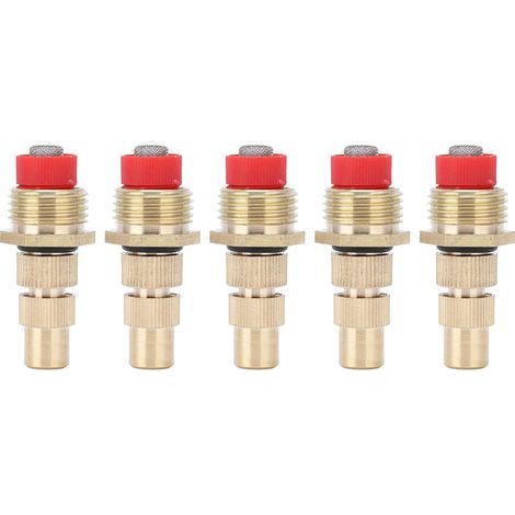 Set di 5 ugelli atomizzatori con filettatura maschio G1/2 (con filtro), ugelli a spruzzo regolabili per giardino e prato, per irrigazione e raffreddamento (1/5)