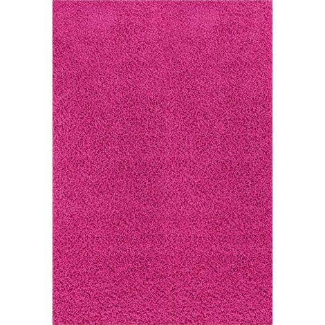 1 Tapis, poils longs, design chic, couleur fuschia, salon chambre (1/5)