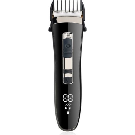 rasoir electriques hommes-Tondeuse électrique portable pour le corps — Modèle LCD rechargeable USB, lame ajustable 4 niveaux pour usage domestique (1/3)