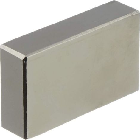 Aimant néodyme N42, épaisseur 40 x 20 x 10 mm - Force d'attraction de 21,7 kg (1 pièce) (1/5)