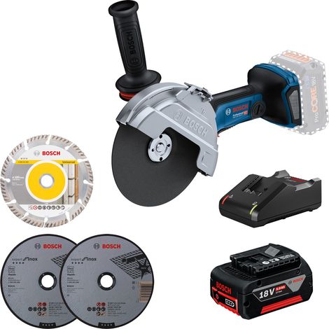 Bosch Akku-Winkelschleifer GWS 18V-180 PC Ø 180 mm / 1x 5,0 Ah + GAL 18V-40 (1/3)