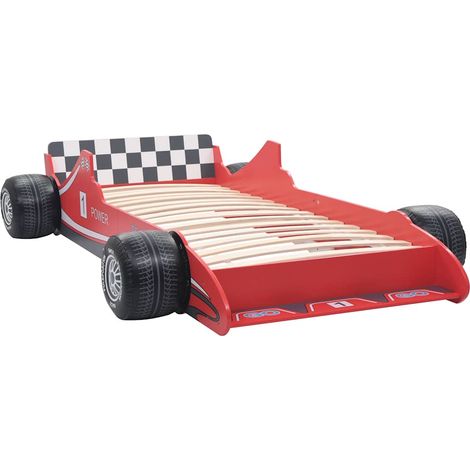 Lit voiture de course pour enfants 90 x 200 cm Rouge (1/5)