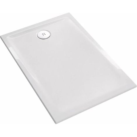 Pozzi ginori piatto doccia bianco in ceramica 120x80-4,5 cm piletta non inclusa