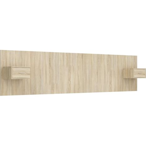 Maison Exclusive - Cabecero de cama con mesitas madera contrachap