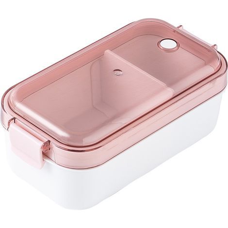 boîte à lunch-qualité alimentaireABSMatériel-Cloison intérieure scellée-rose (1/5)