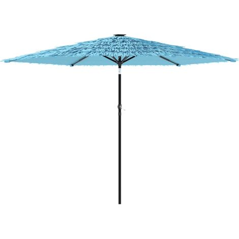 vidaXL Ombrellone Giardino con Palo in Acciaio Blu 288x288x225 cm