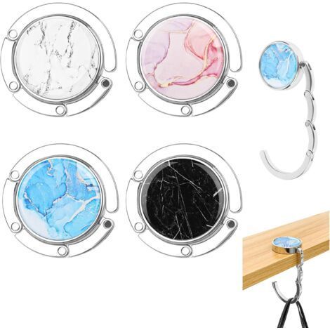 Set of 4 Table Purse Holders, Purse Hook, Foldable Non-Slip Bag Hook Holder, for Table or Desk Hanging Purse, Small Objects (1/5)