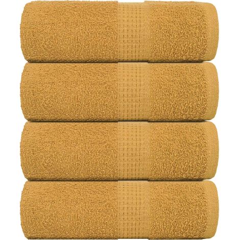 Waschhandtücher 4-tlg. FROGN Gold 30x30 cm 100% Baumwolle vidaXL