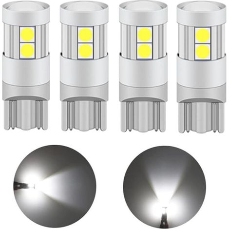 T10 Ampoule LED 5W, 12V 24V Blanc 6000K, Avec Projecteur Objectif (4 pcs) (1/5)