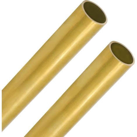 250mm Round Brass Tube - Outside Diameter 5mm Wall Thickness 0.5mm Round Brass Tube for Crafts, Model Making, DIY Projects and Works - Pack of 2 (1/5)