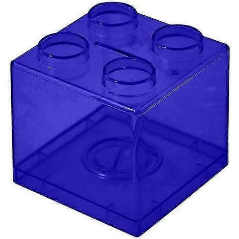 Coin Bank Transparent Visible Easy to Use Kids Building Block Design Money Saving Box for Gifts (1/5)