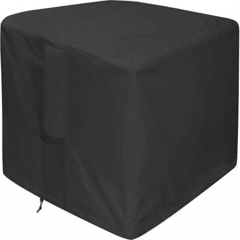 Housse de protection pour foyer - Housse de table de foyer carrée 420D imperméable et résistante pour patio - Noire (carrée - 82 x 82 x 61 cm) - Convient aux housses de foyer/bol de 32 pouces (1/4)