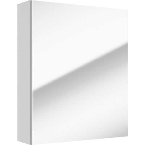 Armoire Miroir Salle de Bain - 45x60x15 cm - Blanche - Design Moderne - Soft Close