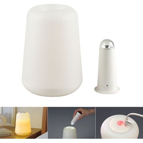 Lampe de chevet rechargeable par USB, lampe torche à double usage, veilleuse créative d'intérieur, blanche (1/5)