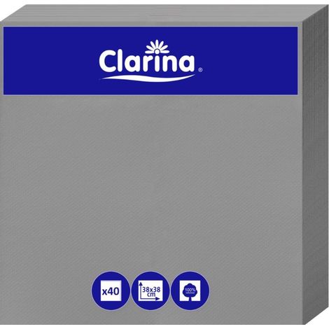 Catering-Servietten 38x38 mm, 40 Stück, grau